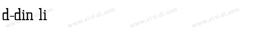 d-din light字体转换